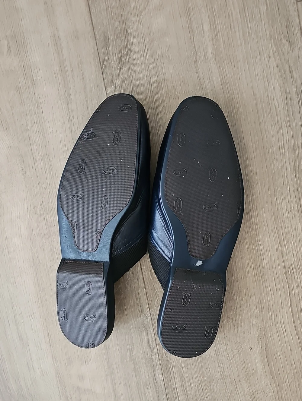 Mezlan Mez294 Mens Navy Leather Slip On Mules Slippers Shoes Size 11
